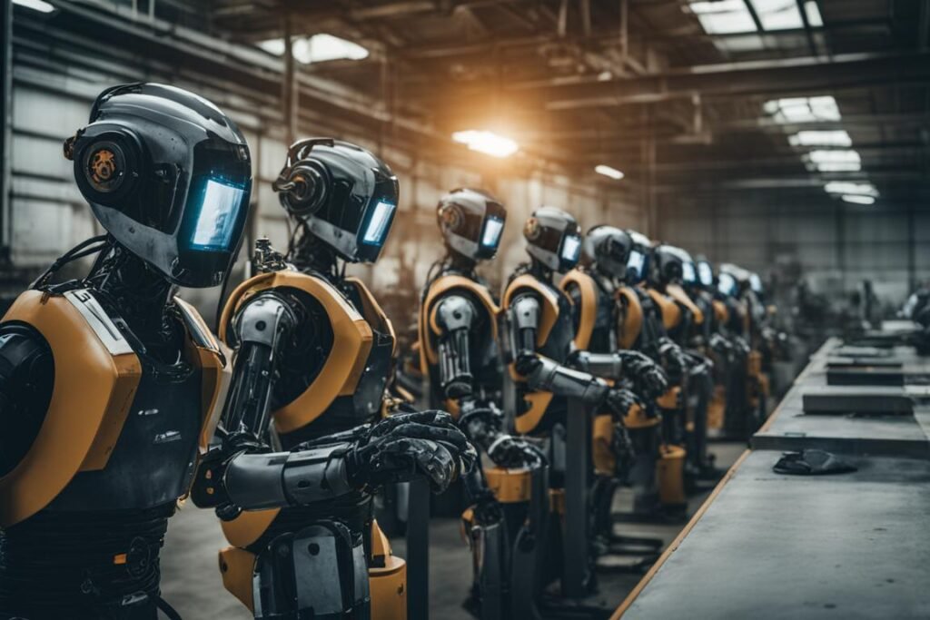 AI-Enhanced Robots in a manufacturing facility