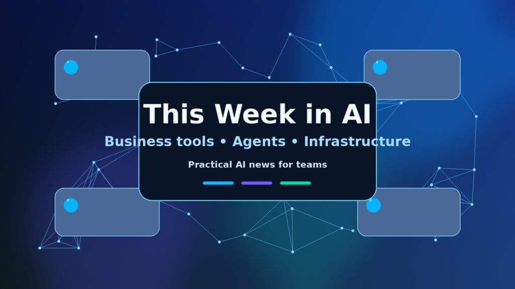 This Week in AI business news featured image with AI network, business tools, agents, and infrastructure theme